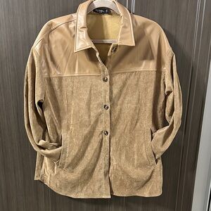 Nasty Gal Camel Button-Up Jacket
